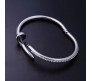 Bracelet Silver Plated Hammer Nail Zircon AD Studded Stainless Steel Hand Bracelet Valentine Special For Women Girls