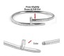 Bracelet Silver Plated Hammer Nail Zircon AD Studded Stainless Steel Hand Bracelet Valentine Special For Women Girls