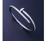 Bracelet Silver Plated Hammer Nail Zircon AD Studded Stainless Steel Hand Bracelet Valentine Special For Women Girls