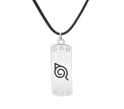 Anime Naruto Leaf Village Logo Inspired Pendant Necklace Fashion Jewellery Accessory for Men and Women