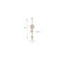 Belly Button Rings Belly 316L Stainless Steel Gold Flower Shape 3 Layer Rhinestone Non Piercing Navel Artificial Belly Rings for Women Girls