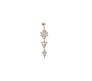 Belly Button Rings Belly 316L Stainless Steel Rose Gold Flower Shape 3 Layer Rhinestone Non Piercing Navel Artificial Belly Rings for Women Girls