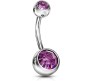 Double Stone Belly Button Ring Combo Set of 15 Stainless Steel Navel Piercing Jewelry for Women and Girls