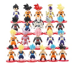 Dragon Ball Z Anime 21 Pcs Action Figure Anime Toy Set of Size 7-8 CM for Car Dashboard, Decoration, Cake, Office Desk & Study Table Multicolor