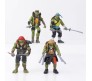 Set of 4 Teenage Mutant Ninja Turtles Action Figures 12 cm Mike Raph Leo Don Figures Toy Multicolor