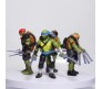 Set of 4 Teenage Mutant Ninja Turtles Action Figures 12 cm Mike Raph Leo Don Figures Toy Multicolor