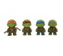 Set of 4 Teenage Mutant Ninja Turtles Action Figures 7 cm Mike Raph Leo Don Figures Toy Multicolor