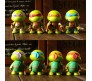 Set of 4 Teenage Mutant Ninja Turtles Action Figures 7 cm Mike Raph Leo Don Figures Toy Multicolor