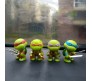Set of 4 Teenage Mutant Ninja Turtles Action Figures 7 cm Mike Raph Leo Don Figures Toy Multicolor