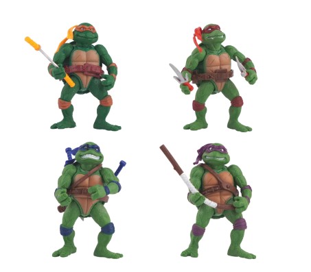 Set of 4 Teenage Mutant Ninja Turtles Figures 10 cm for Car Dashboard, Cake Decoration, Office Desk and Study Table Multicolor