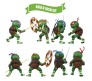 Set of 4 Teenage Mutant Ninja Turtles Figures 11-12 cm Collectible Toy for Car Dashboard, Office Desk and Study Table Multicolor