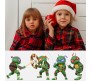 Set of 4 Teenage Mutant Ninja Turtles Figures 11-12 cm Collectible Toy for Car Dashboard, Office Desk and Study Table Multicolor