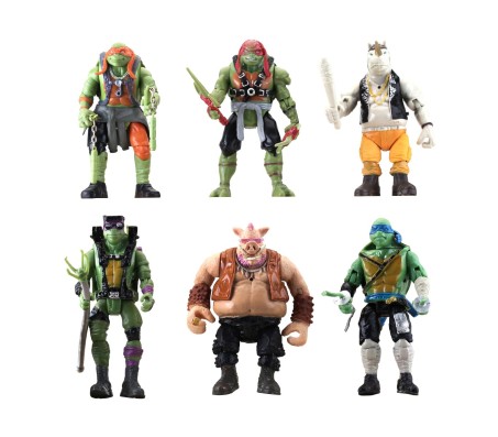 Set of 6 Teenage Mutant Ninja Turtles Figures 14-15 cm Mike Raph Leo Don Set of 4 Action Figure | Toy Doll Figurines Multicolor