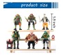 Set of 6 Teenage Mutant Ninja Turtles Figures 14-15 cm Mike Raph Leo Don Set of 4 Action Figure | Toy Doll Figurines Multicolor