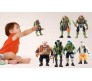 Set of 6 Teenage Mutant Ninja Turtles Figures 14-15 cm Mike Raph Leo Don Set of 4 Action Figure | Toy Doll Figurines Multicolor