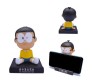 Nobita Doraemon Bobble Head for Car Dashboard with Mobile Holder Action Figure Toys Collectible Bobble Showpiece For Office Desk Table Top Toy For Kids and Adults Multicolor