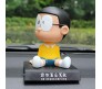 Nobita Doraemon Bobble Head for Car Dashboard with Mobile Holder Action Figure Toys Collectible Bobble Showpiece For Office Desk Table Top Toy For Kids and Adults Multicolor