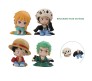 Anime Set of 4 One Piece Action Figure 4-5 cm Chibi Style Collectible Zoro Luffy Car Dashboard, Cake Decoration and Study Table Multicolor