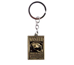 Anime One Piece Wanted Metal Keychain Key Chain for Car Bikes Key Ring