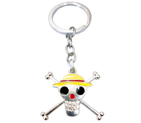 Anime One Piece Skull Metal Keychain Key Chain for Car Bikes Key Ring