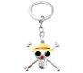 Anime One Piece Skull Metal Keychain Key Chain for Car Bikes Key Ring