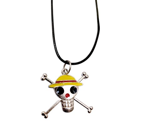 Anime One Piece Skull Silver Inspired Pendant Necklace Fashion Jewellery Accessory for Men and Women