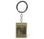 Anime One Piece Marshall D Teach Wanted Metal Bronze Keychain Key Chain for Car Bikes Key Ring