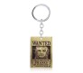 Anime One Piece Shanks Wanted Metal Bronze Keychain Key Chain for Car Bikes Key Ring