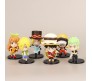 Anime Set of 6 One Piece Action Figure 9-10 cm for Car Dashboard, Cake Decoration, Collectible  and Study Table Multicolor