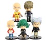 Set of 5 One Punch Man Anime Figures 10 cm for Car Dashboard, Cake Decoration, Office Desk and Study Table Multicolor