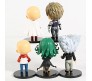 Set of 5 One Punch Man Anime Figures 10 cm for Car Dashboard, Cake Decoration, Office Desk and Study Table Multicolor