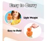 Plastic Teddy Bear Water Bottle for Kids, Push Button Water Bottle with Straw, Sipper Bottle for Kids with Adjustable Strap and Stickers 650ml, Orange Blue, 3+Years (Pack of 1)