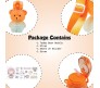 Plastic Teddy Bear Water Bottle for Kids, Push Button Water Bottle with Straw, Sipper Bottle for Kids with Adjustable Strap and Stickers 650ml, Orange Blue, 3+Years (Pack of 1)