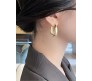 Chic Chunky Oval Huggie Hoop Earrings Stylish Trendy Gold Bali Western Dainty Ear Accessories Small Round Design Korean Fashion for Girls for Women Gold Plated Jewelry