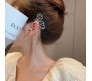 2pcs Zircon Butterfly Tassel Ear Cuff Earrings For Women No Piercing Wrap Around Latest Stylish Long Rhinestone and Pearl Tassle Drop Jewelry Valentine Gift for Girls and Women