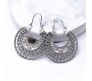 Boho Style Oxidised Silver Hoop Earrings Ethnic Tribal Antique Style