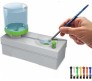 Paint Brush Cleaner & Rinser - Fresh Water Cycle, Dispenser & Drain Button - Acrylic, Watercolor, Oil Paints - Cleaning Tool for Kids & Adults (Paint Station Water, Brush Cleaner Set)