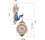 Peacock Wall Hanging Clock Dual Double Sided for Living Room Hall - Elegant Peacock Design, Battery Powered, Perfect Home Decor