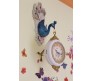 Peacock Wall Hanging Clock Dual Double Sided for Living Room Hall - Elegant Peacock Design, Battery Powered, Perfect Home Decor