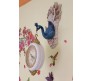 Peacock Wall Hanging Clock Dual Double Sided for Living Room Hall - Elegant Peacock Design, Battery Powered, Perfect Home Decor