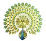 Big Size 66cm Peacock Wall Clock - Luxury Modern European 3D Decorative Peacock Design for Living Room