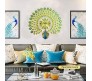 Big Size 66cm Peacock Wall Clock - Luxury Modern European 3D Decorative Peacock Design for Living Room