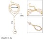 1Pc Payal Anklet With Toe Ring Multi Layer Pearl Gold Plated Fashionable Chain Anklets for Women and Girls