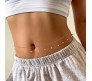 2pcs Pearl Waist Chain for Women Stylish Saree Adjustable Multilayered Gold Plated Belly Chain 2 Layered Body Hip Chains for Waist Sexy Bikini Kamarbandh Jewelry 26-42in