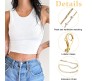 2pcs Pearl Waist Chain for Women Stylish Saree Adjustable Multilayered Gold Plated Belly Chain 2 Layered Body Hip Chains for Waist Sexy Bikini Kamarbandh Jewelry 26-42in