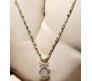 Owl Rhinestone Crystal Studded Pendant Rose Gold Plated Necklace With Chain Fashion Jewellery Stylish For Women And Girls
