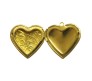 Heart Shape Photo Frame Locket With Engraved Design Pendant Gold for Girls and Women