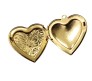 Heart Shape Photo Frame Locket With Engraved Design Pendant Gold for Girls and Women