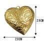 Heart Shape Photo Frame Locket With Engraved Design Pendant Gold for Girls and Women