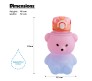 Plastic Teddy Bear Water Bottle for Kids, Push Button Water Bottle with Straw, Sipper Bottle for Kids with Adjustable Strap and Stickers 650ml, Pink Blue, 3+Years (Pack of 1)